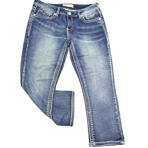 Seven7 Women's Blue  Vacation Travel  Denim Capri Size 8